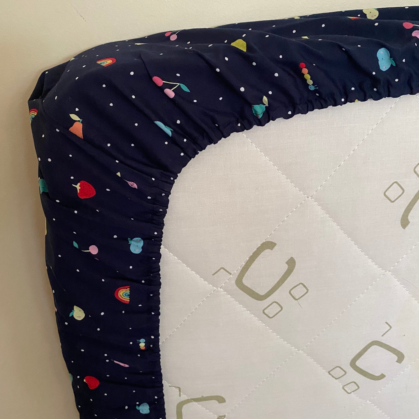 Fitted Cot Sheet - Tutti Frutti Poplin Cotton *LAST ONE*