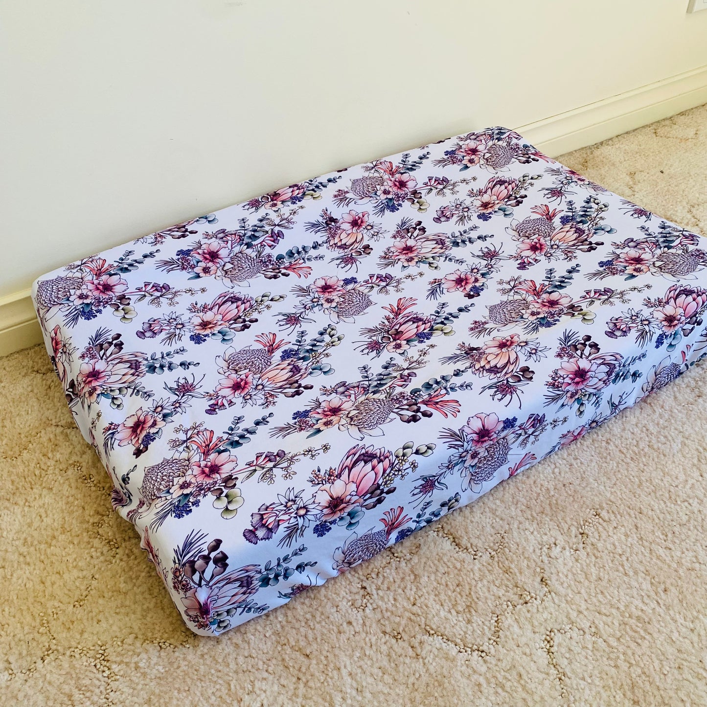 Bassinet & Change Mat Cover - Wild Proteas