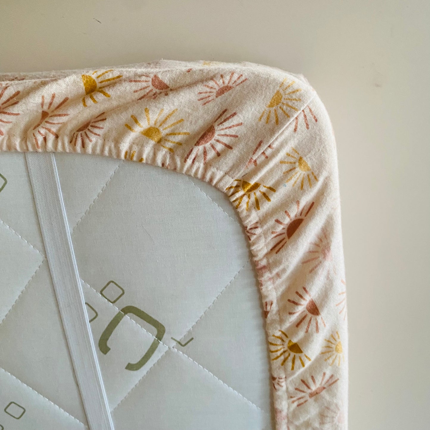 Flannel Fitted Cot Sheet - Sunset Sunrise