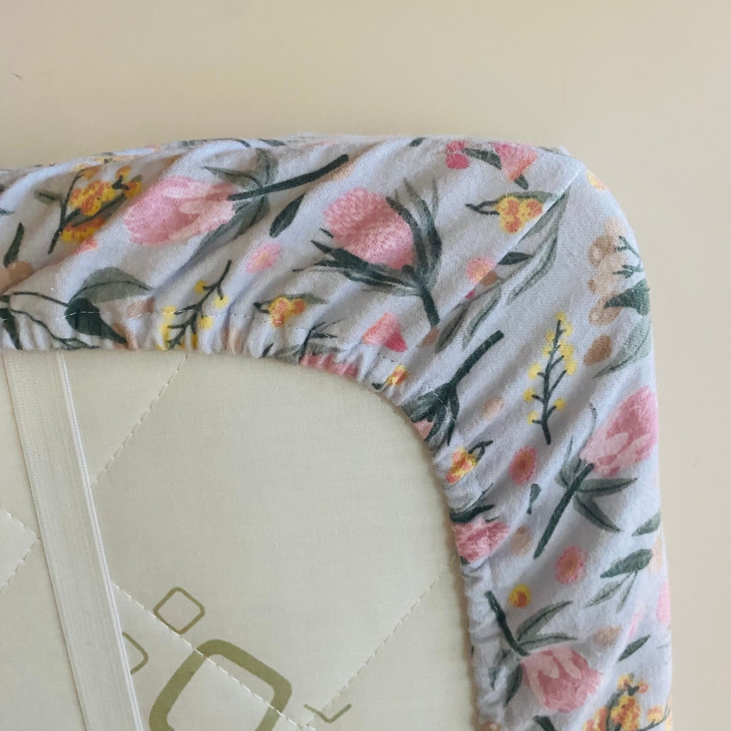 Flannel Fitted Cot Sheet - Blue Proteas