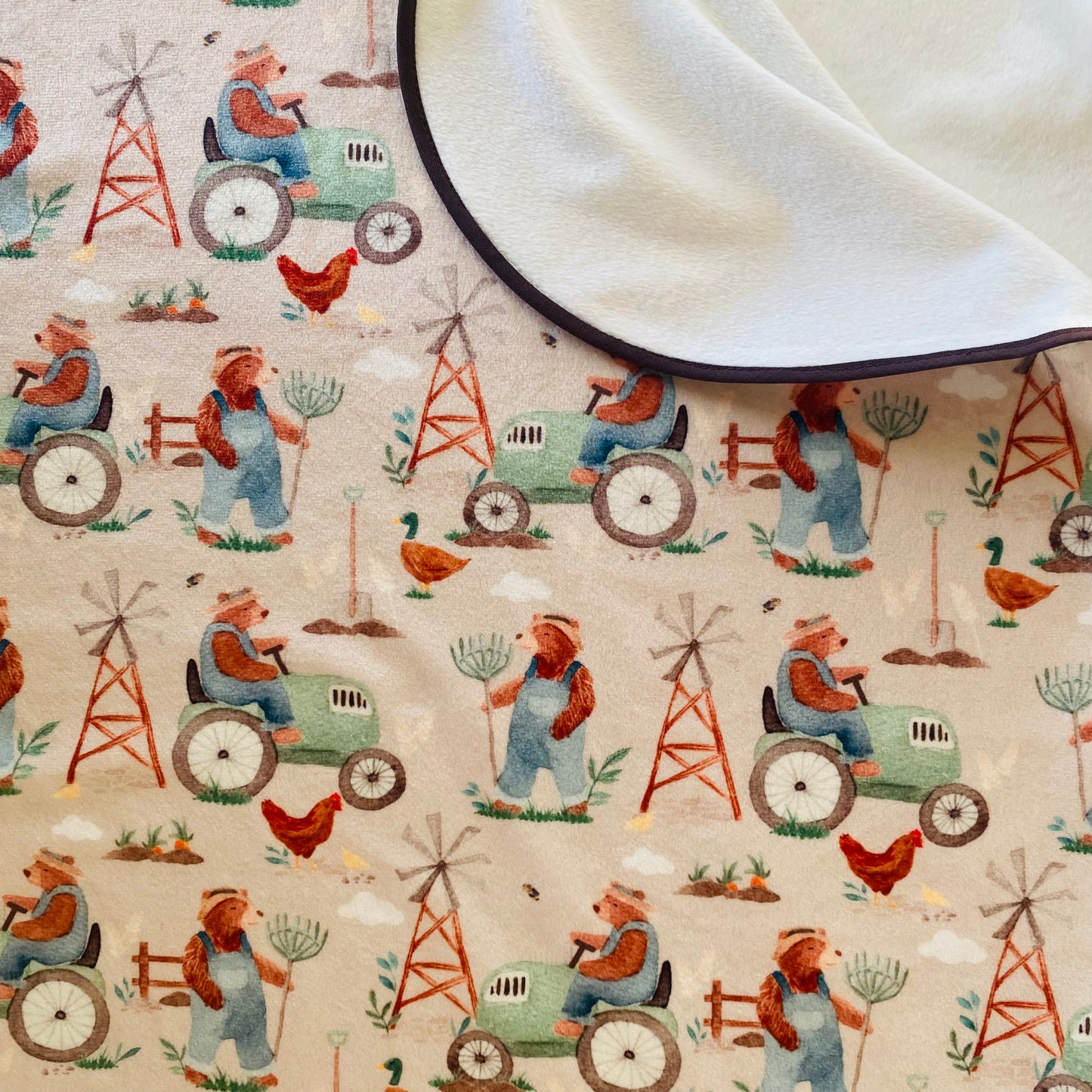Double Sided Minky Blanket - Farmer Fred