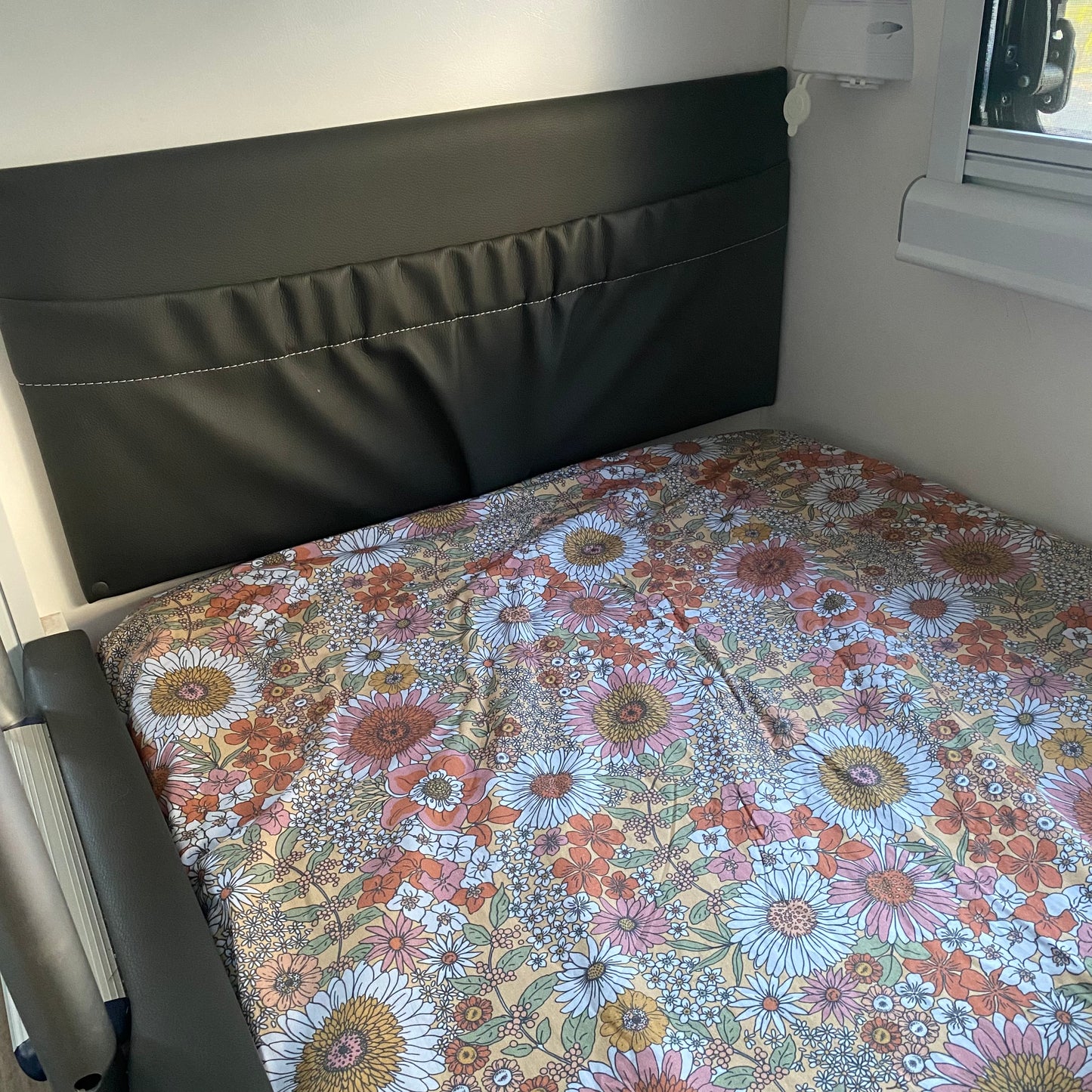 Caravan Bunk Fitted Sheet - Boho Sandie Yellow