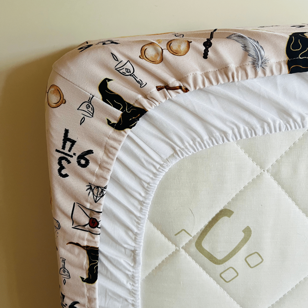 Fitted Cot Sheet - Cotton Jersey Wizard