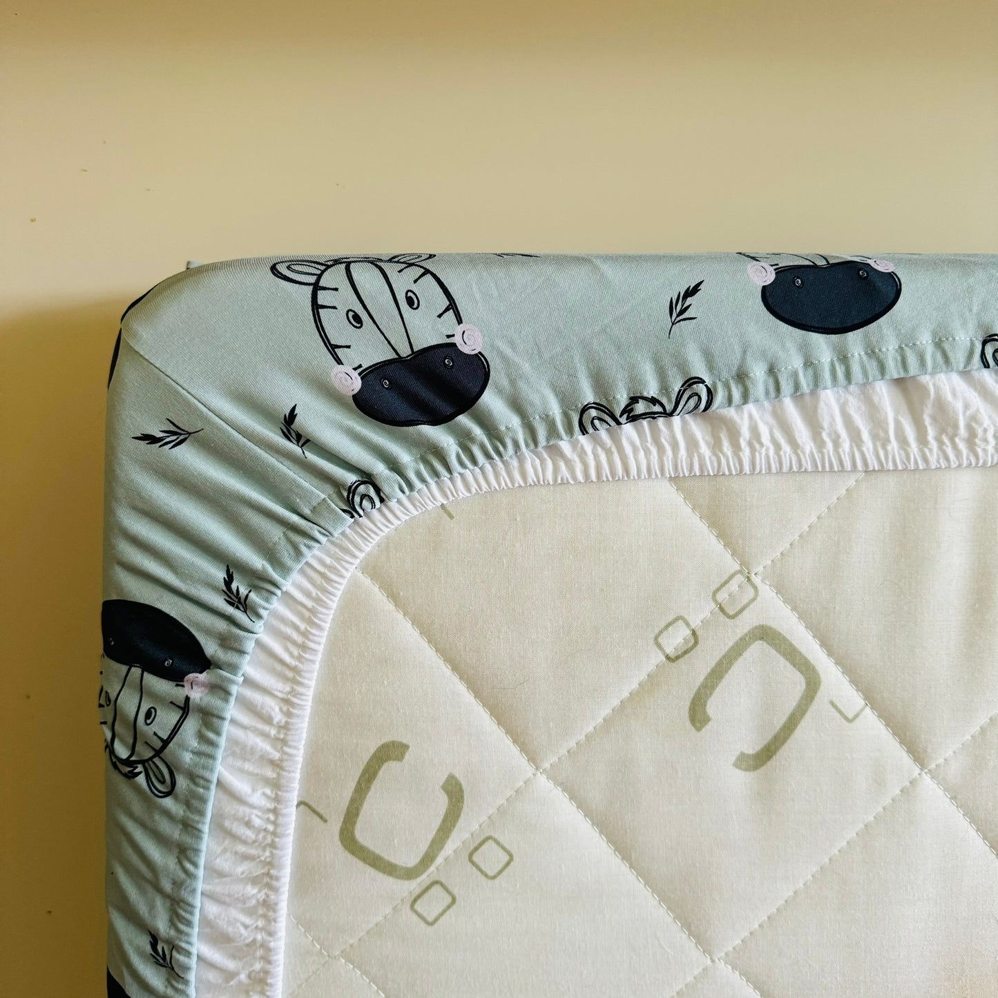 Fitted Cot Sheet - Cotton Jersey Zebra