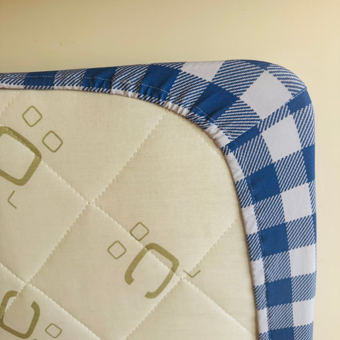 Fitted Cot Sheet - Cotton Jersey Royal Gingham