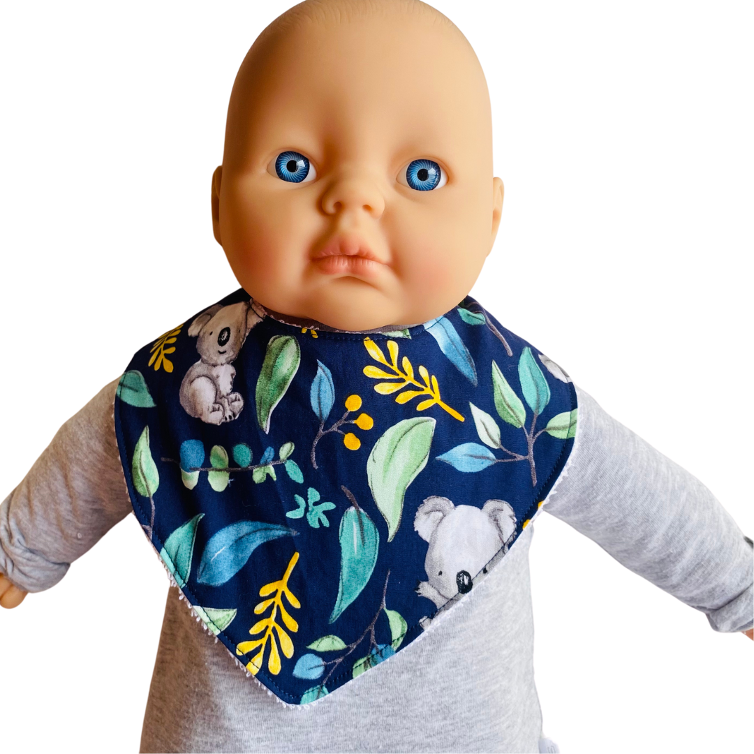 Dribble Bib - Koala Kapers Navy