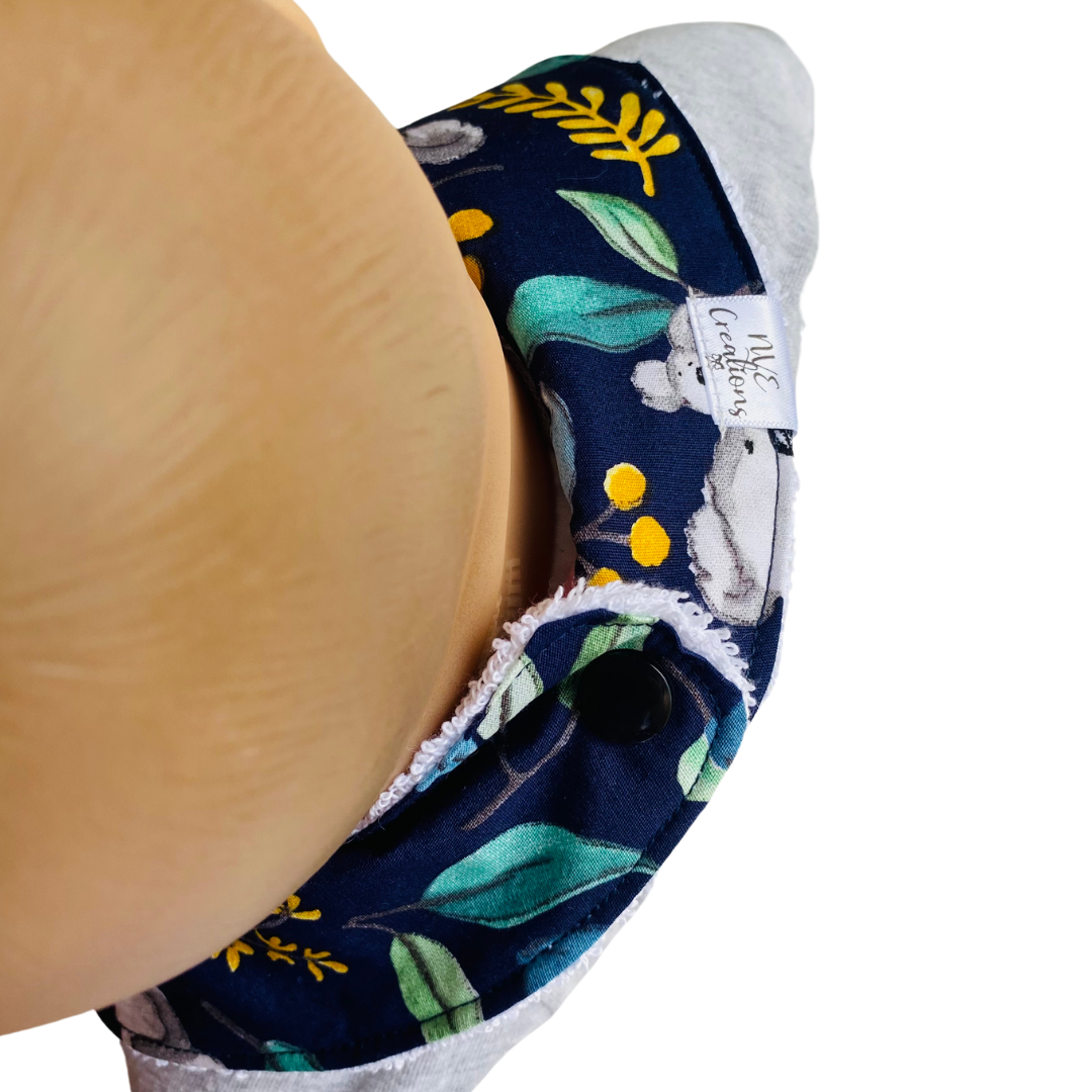 Dribble Bib - Koala Kapers Navy