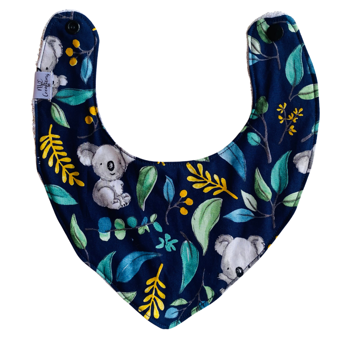 Dribble Bib - Koala Kapers Navy