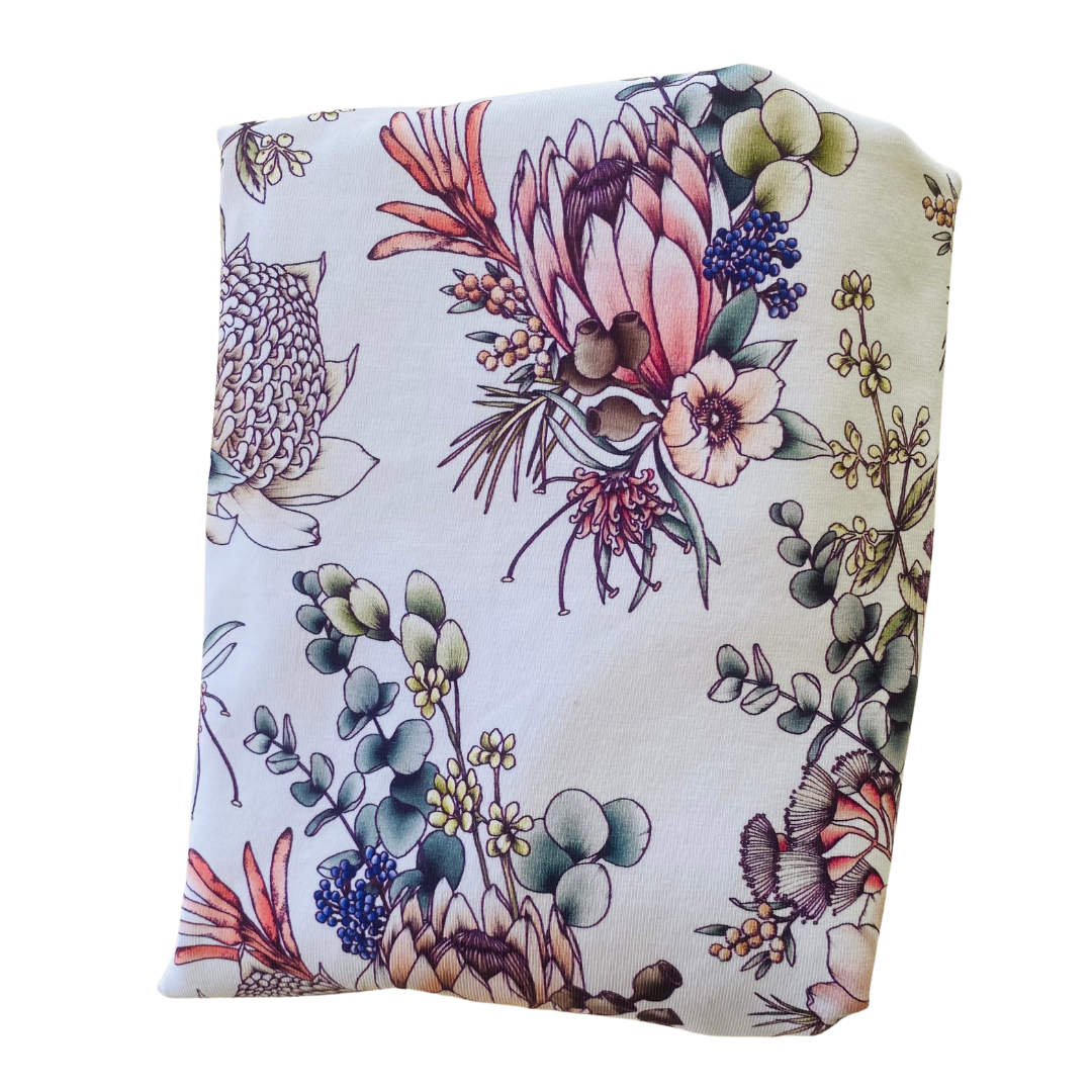 Bassinet & Change Mat Cover - Wild Proteas