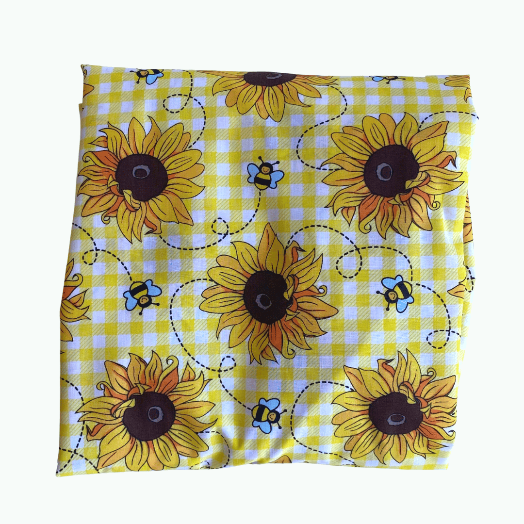 Portacot Fitted Sheet Cotton - Sunflower & Bees