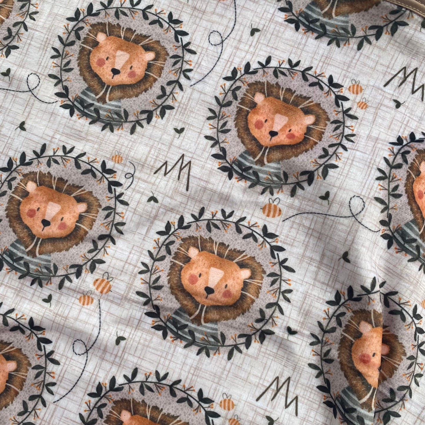 Double Sided Minky Blanket - Little Leo