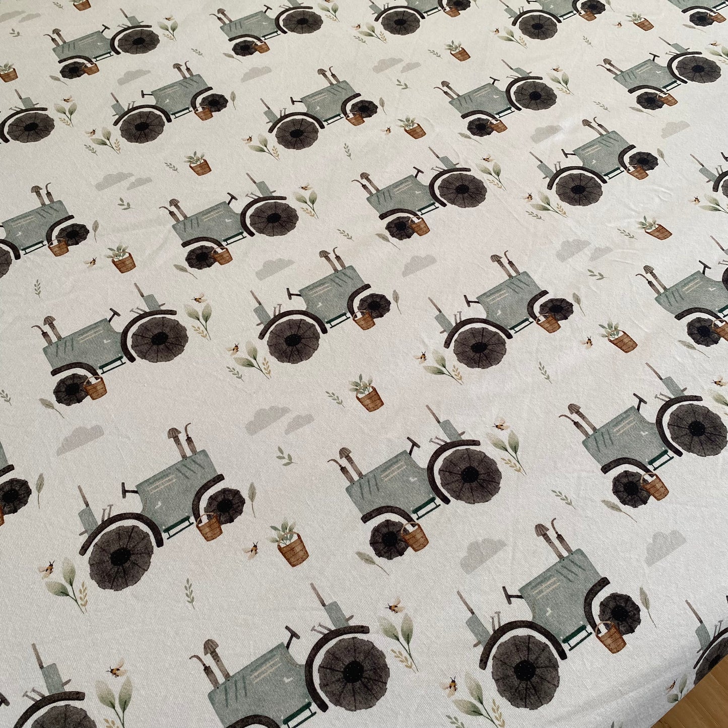 Fitted Cot Sheet - Cotton Jersey Tractors