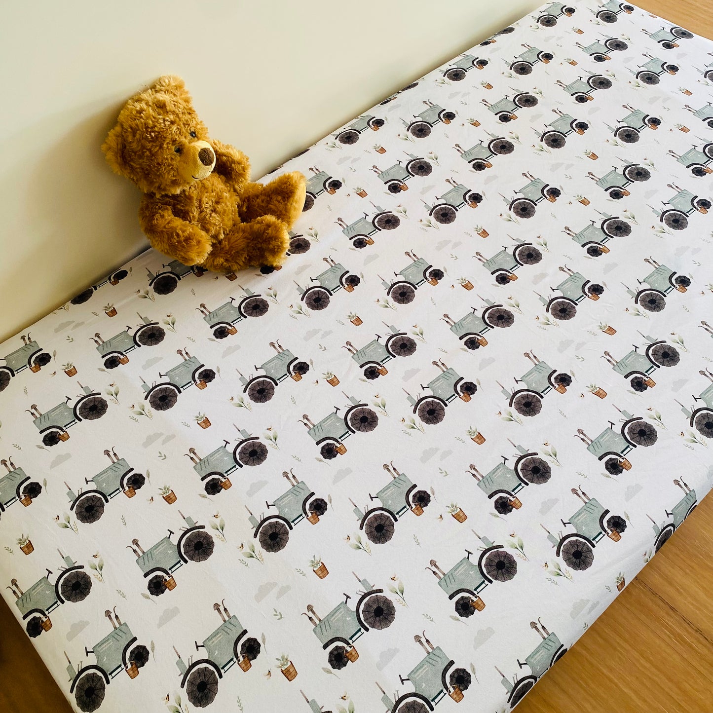 Fitted Cot Sheet - Cotton Jersey Tractors