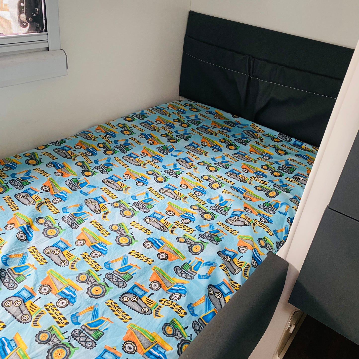 Caravan Bunk Fitted Sheet - Dump Trucks