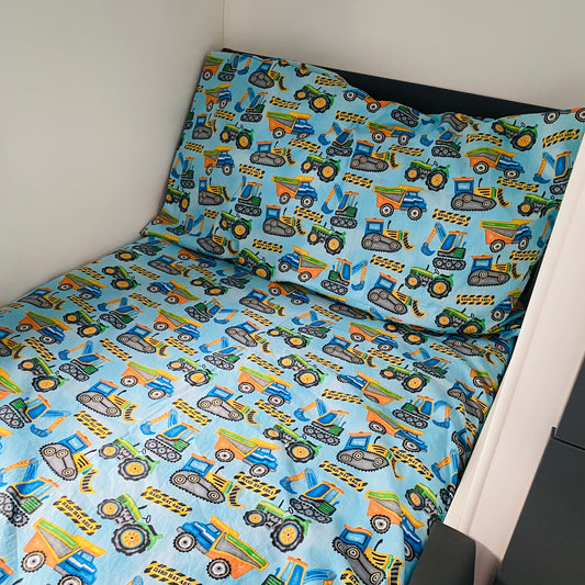 Caravan Bunk Fitted Sheet - Dump Trucks