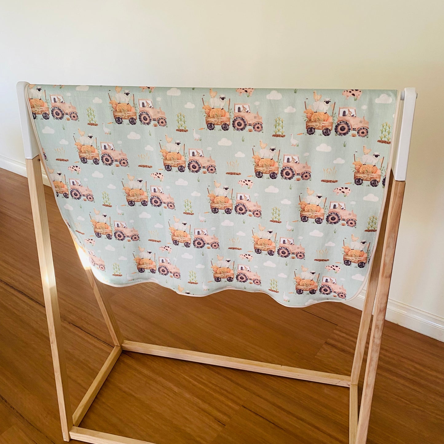 Double Sided Minky Blanket - Tractor & Farm