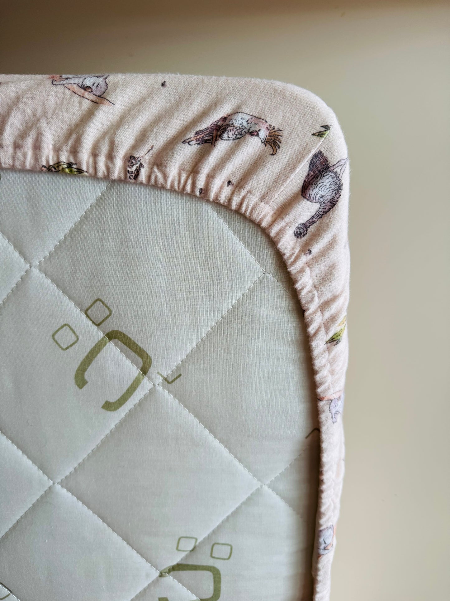 Flannel Fitted Cot Sheet - Neutral Aus Animals