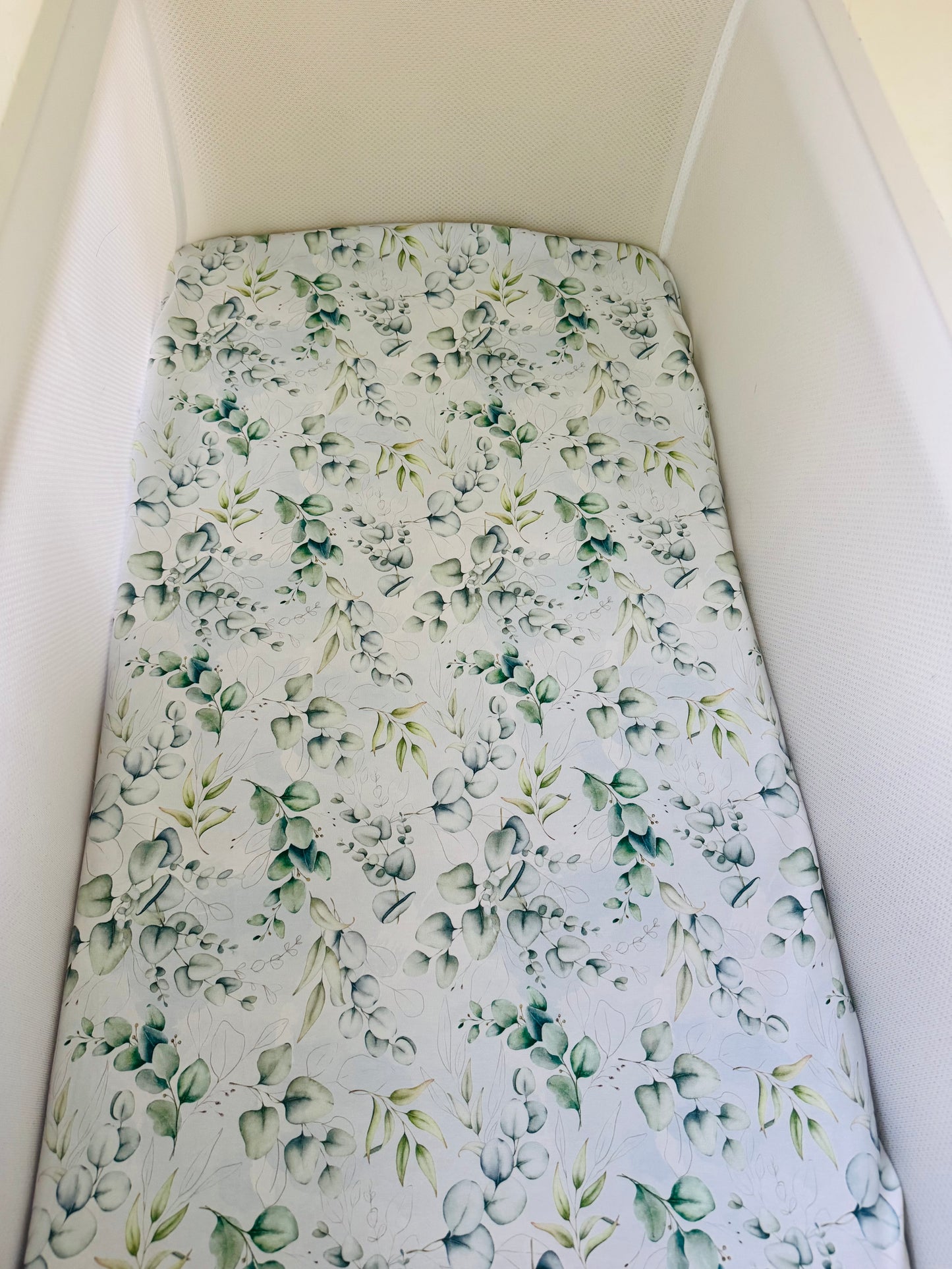 Bassinet & Change Mat Cover - Eucalyptus