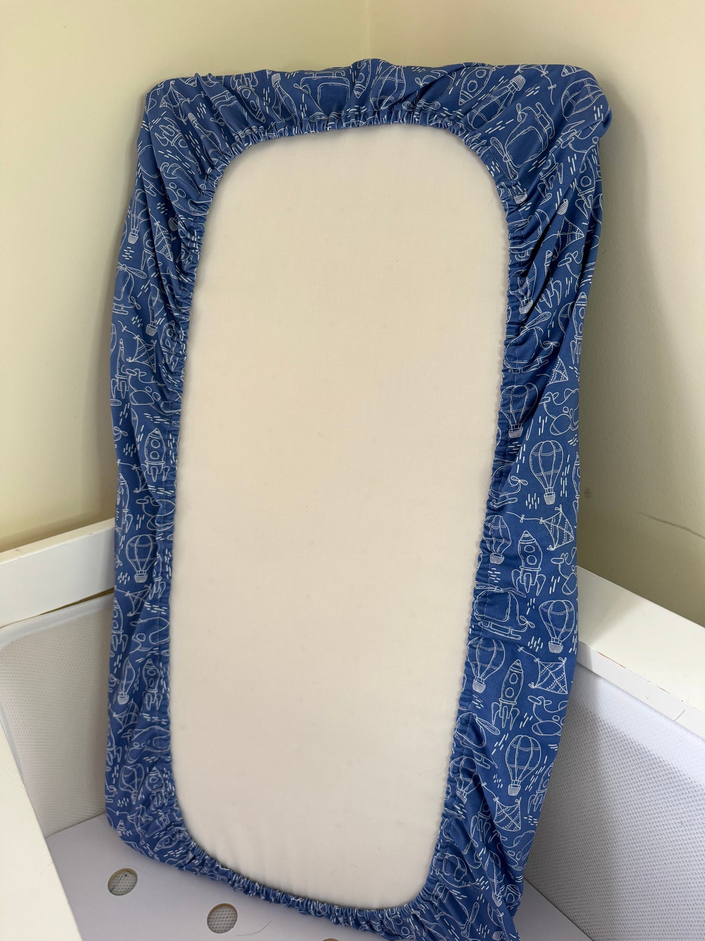 Bassinet & Change Mat Cover - Up and Away