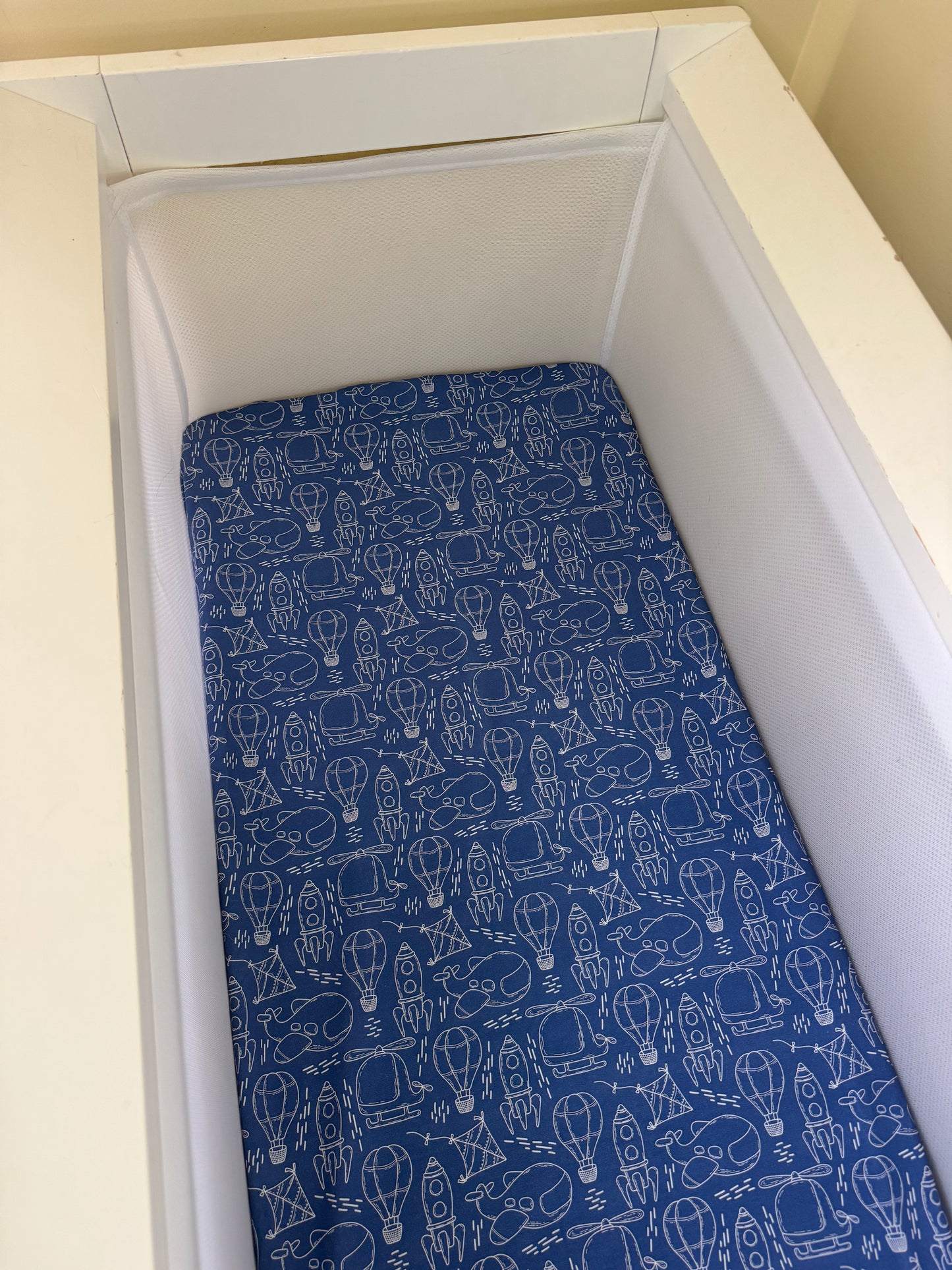Bassinet & Change Mat Cover - Up and Away