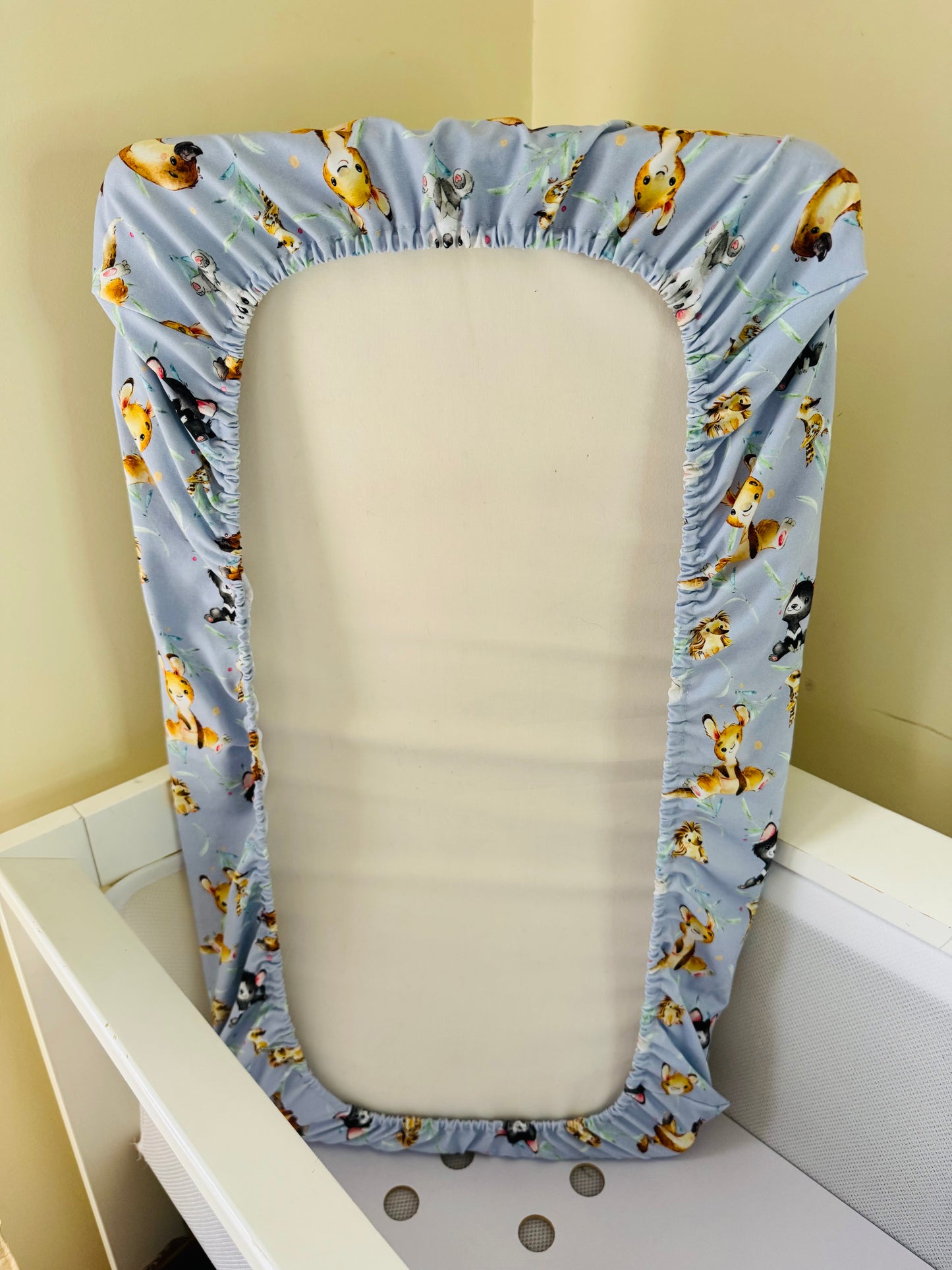 Bassinet & Change Mat Cover - Little Animals