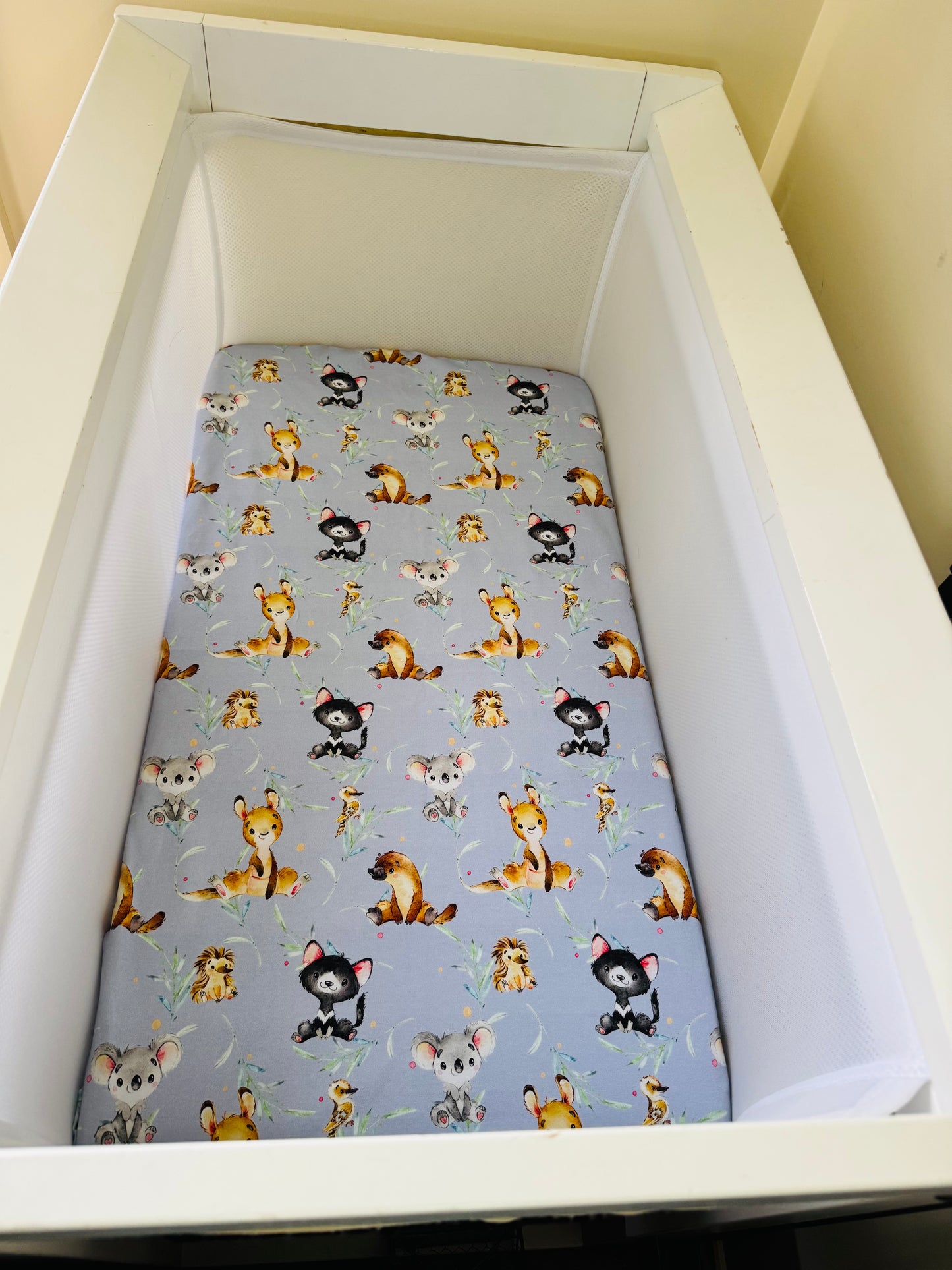 Bassinet & Change Mat Cover - Little Animals