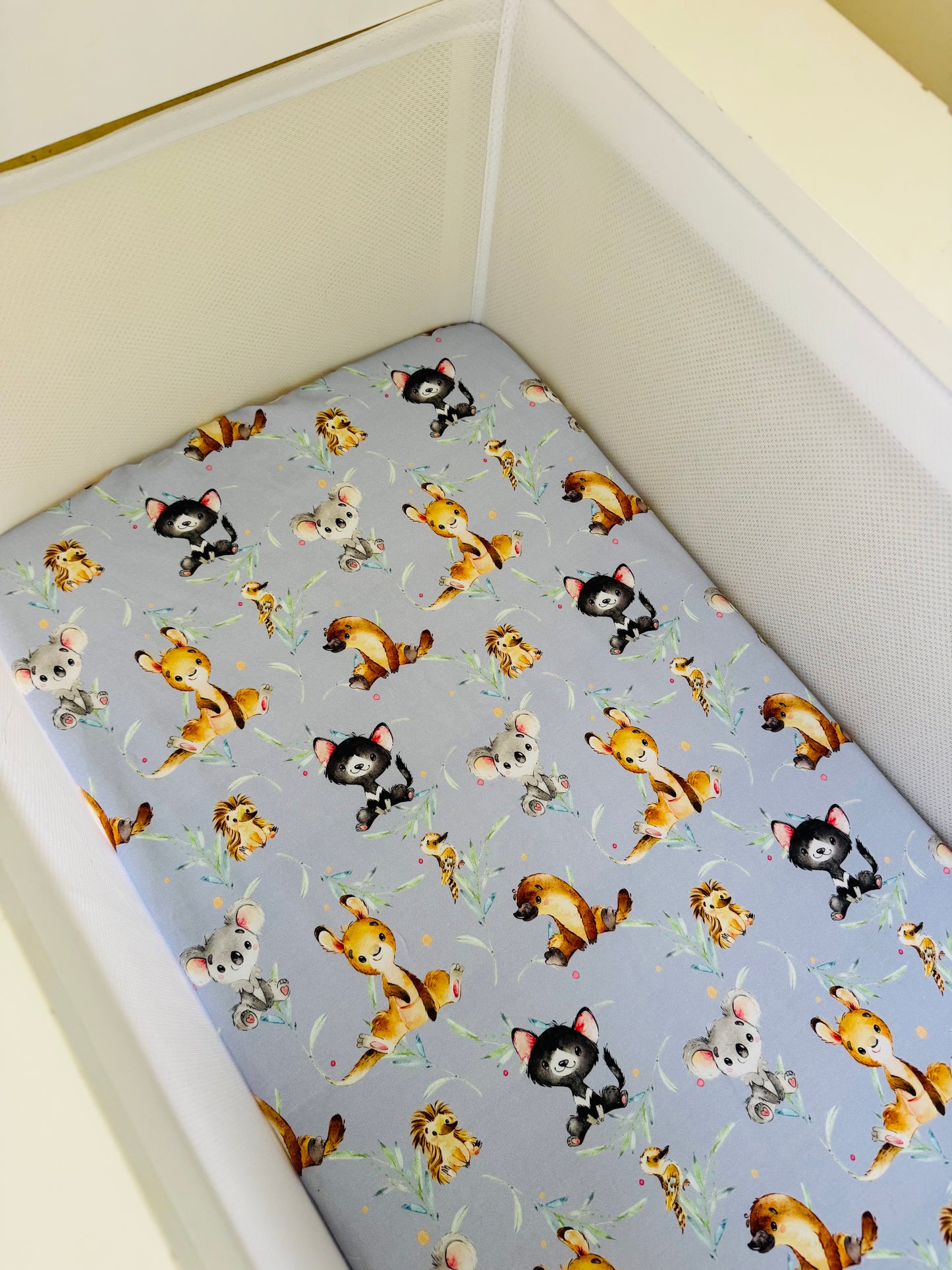 Bassinet & Change Mat Cover - Little Animals