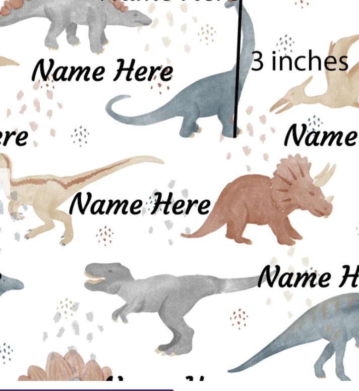 Double Sided Minky Blanket - Personalised Name