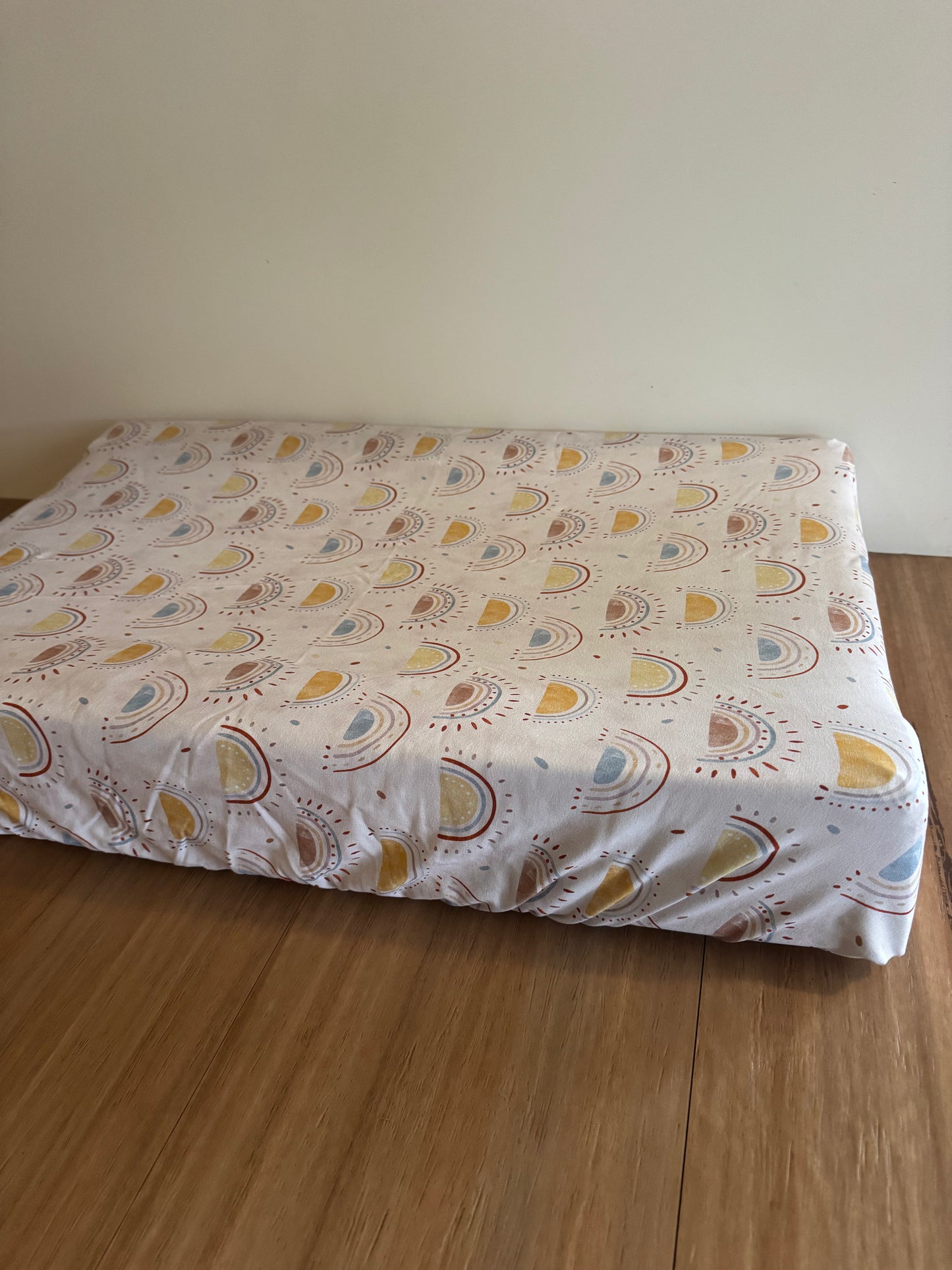 Bassinet & Change Mat Cover - Rainbow Suns