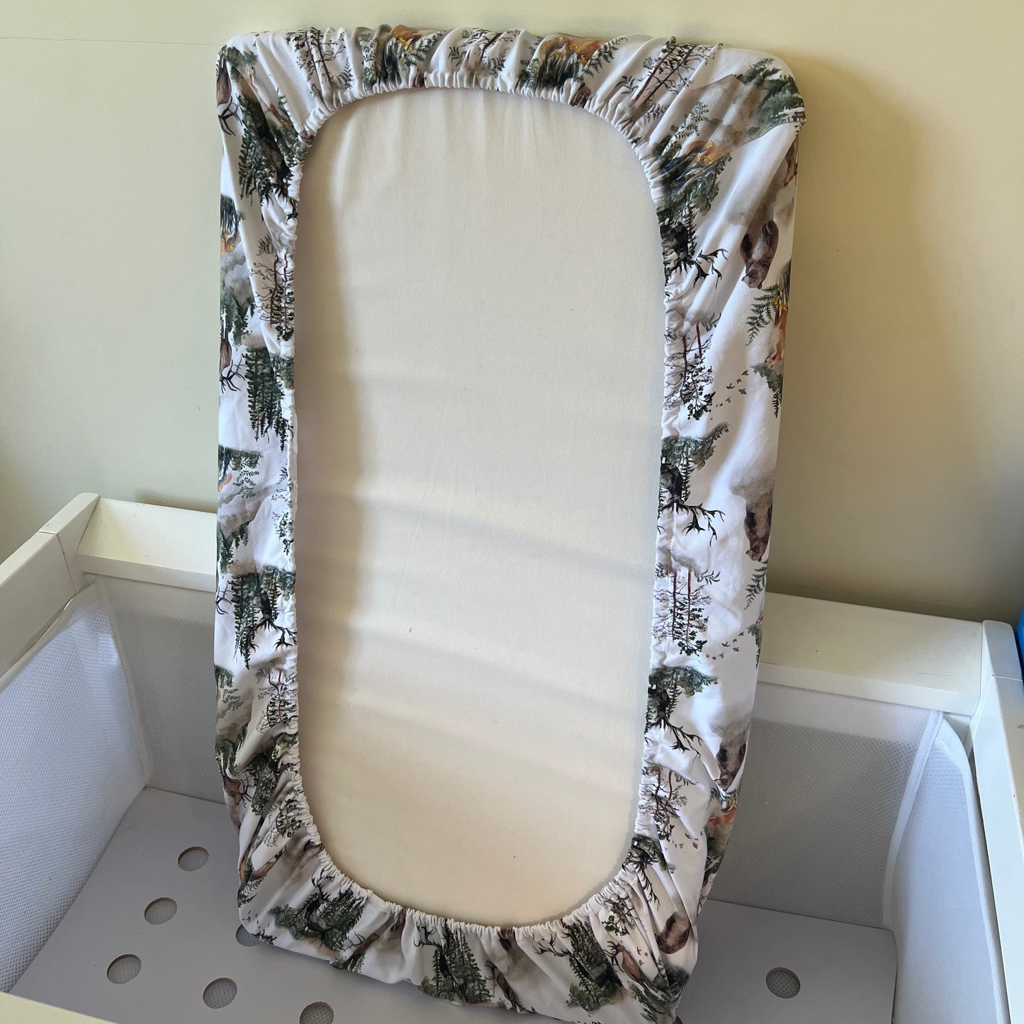 Bassinet & Change Mat Cover - In The Woods