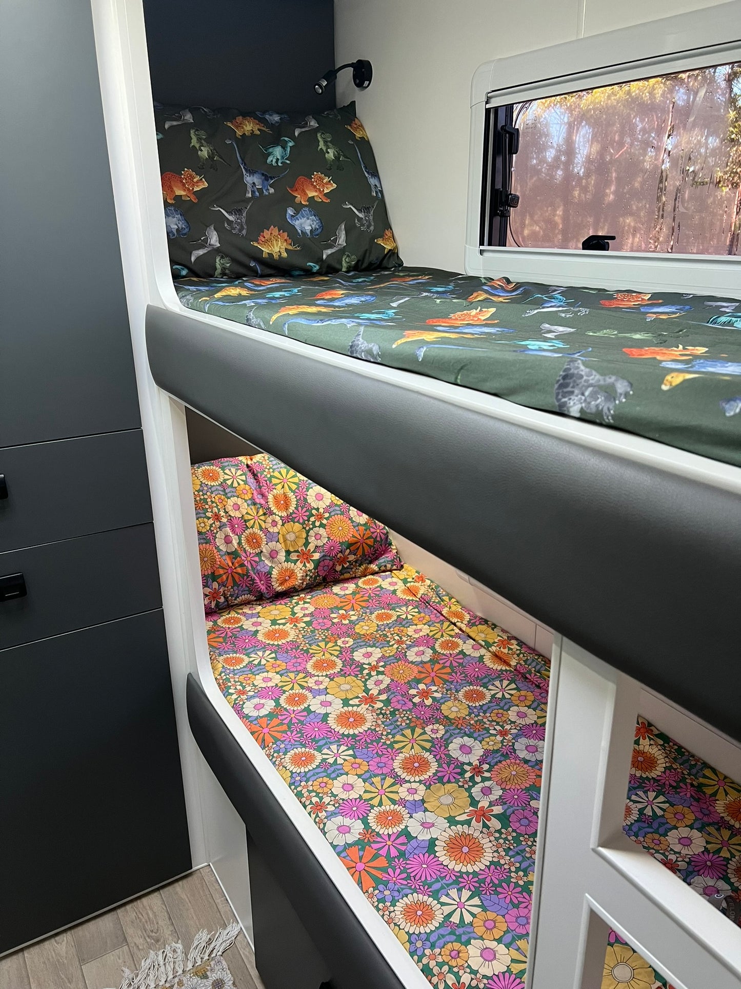 Caravan Bunk Fitted Sheet - Retro Floral