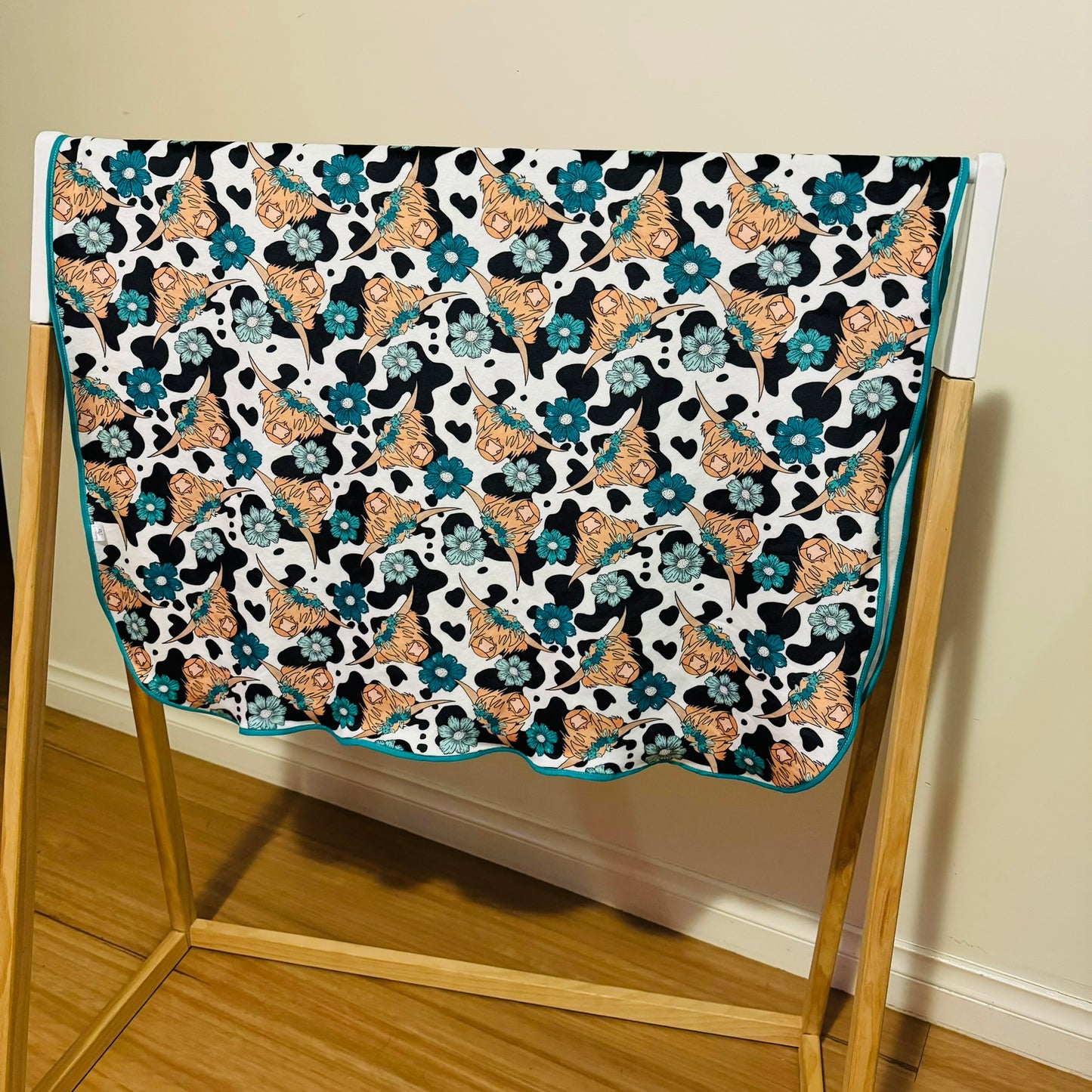Double Sided Minky Blanket - Highlander Teal