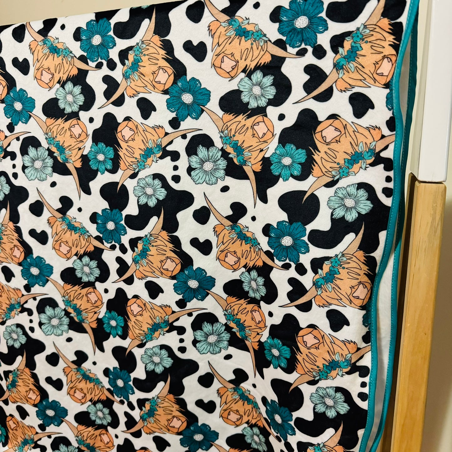 Double Sided Minky Blanket - Highlander Teal