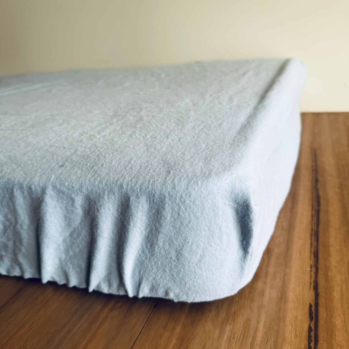Flannel Fitted Cot Sheet - Pale Blue