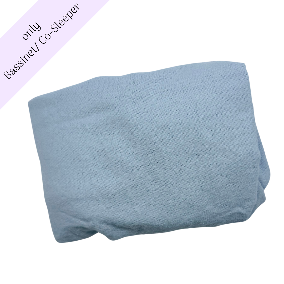 Bassinet Co-Sleeper Sheet ONLY - Flannel Pale Blue