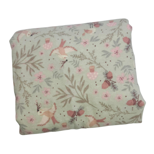 Portacot Flannel Fitted Sheet - Acorn Dove