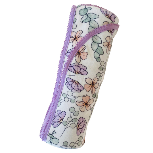 Double Sided Minky Blanket - Eucalyptus Floral