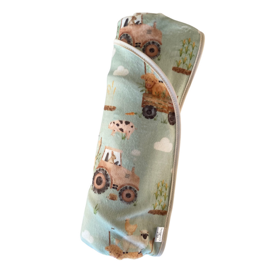Double Sided Minky Blanket - Tractor & Farm