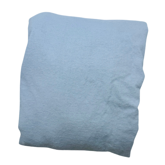 Flannel Fitted Cot Sheet - Pale Blue