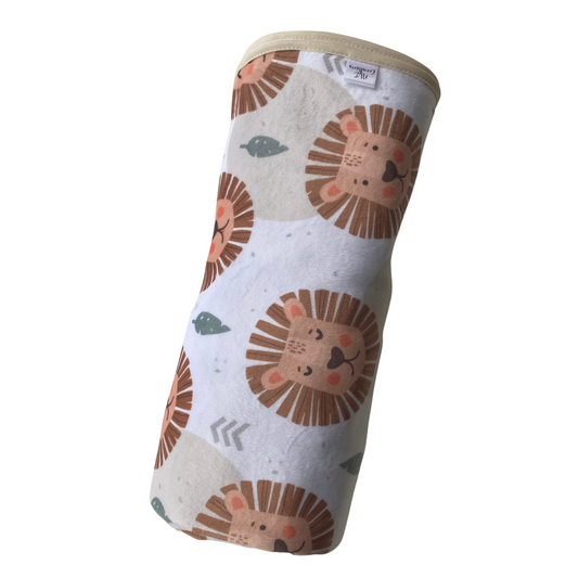 Double Sided Minky Blanket - Lion Heads