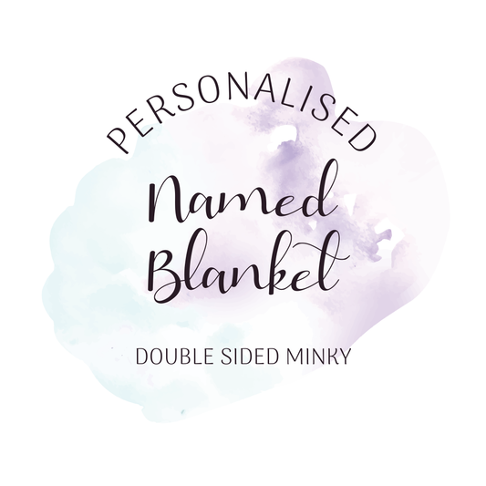 Double Sided Minky Blanket - Personalised Name