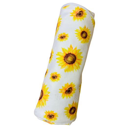 Double Sided Minky Blanket - Sunflower