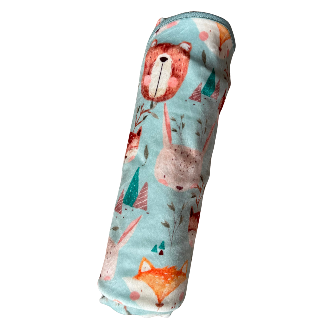 Double Sided Minky Blanket - Woodland Animals